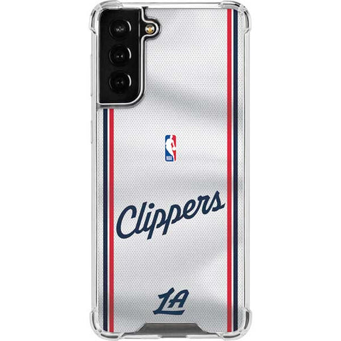 NBA Los Angeles Clippers Team Jersey Galaxy S21 FE Clear Case